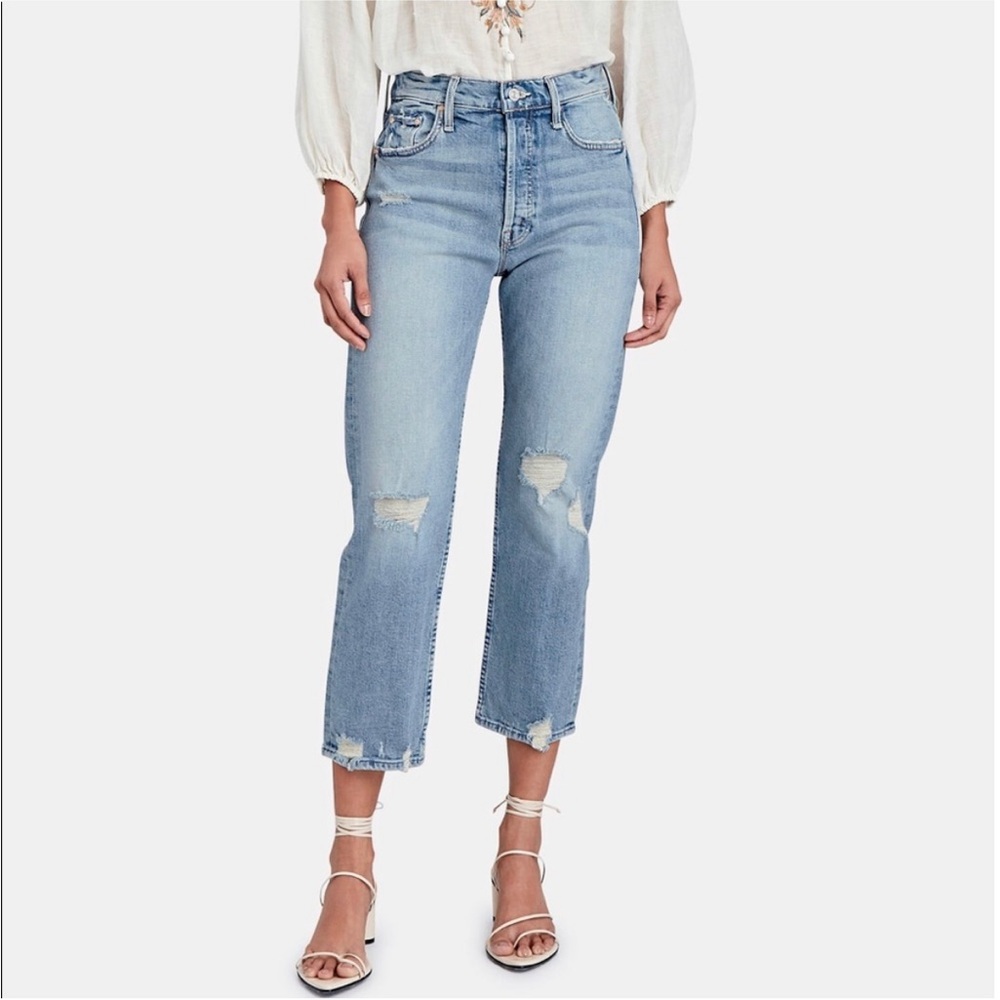 MOTHER Light Blue Boyfriend Jeans